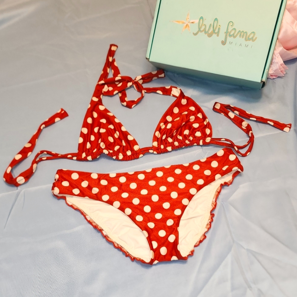 Luli Fama Bikini - Red Polka Dot